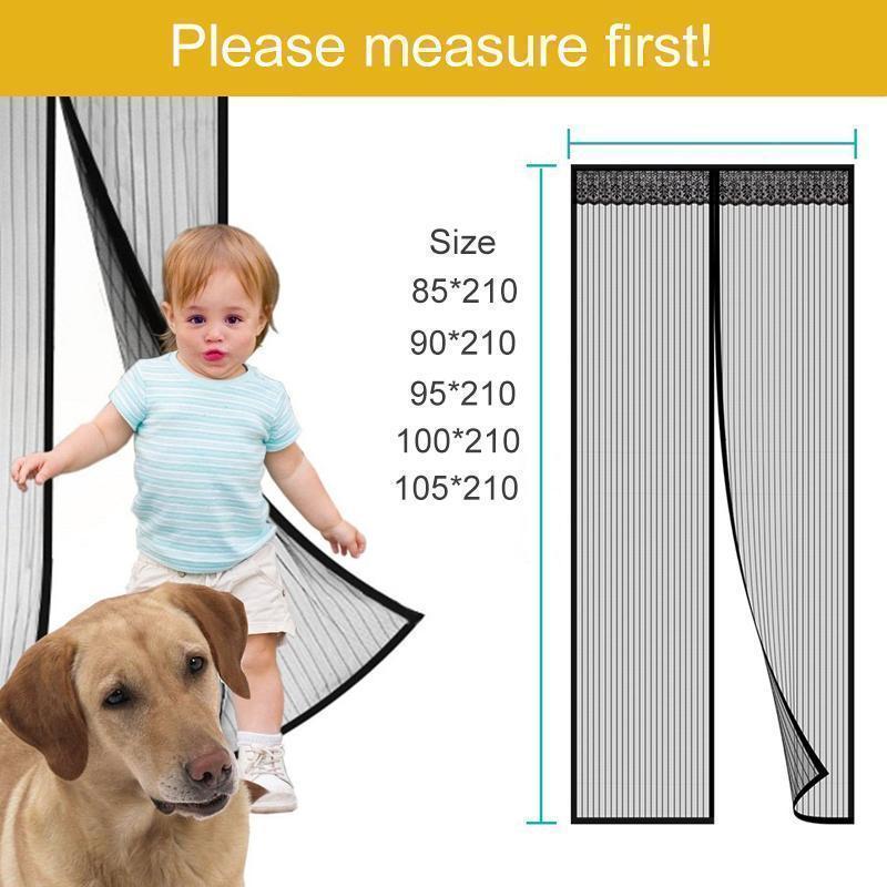 Magnetic Fly Screen Door with Continuous Hook and Loop Fastener-Orizon Depot