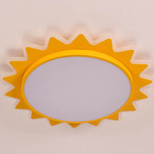 Modern Creative Cartoon Sun Shaped LED Flush Mount Ceiling Lamp-Orizon Depot