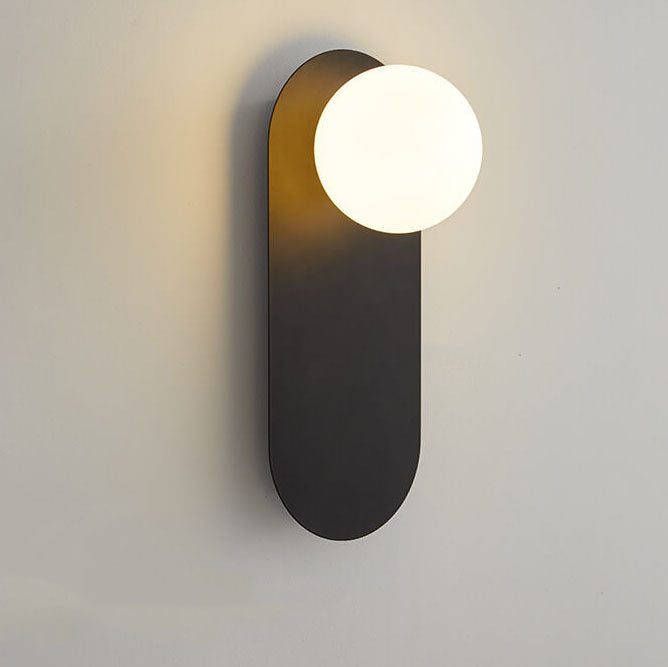 Nordic Style Glass Ring Base 1-Light Wall Sconce Lamp-Orizon Depot