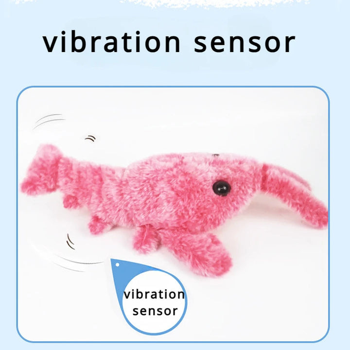 Interactive Electric Jumping Shrimp Toy for Pets
