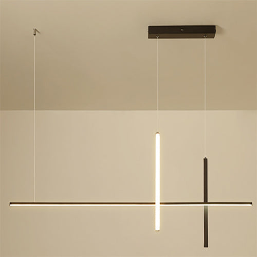 Minimalist Modern Long Linear LED Chandelier-Orizon Depot