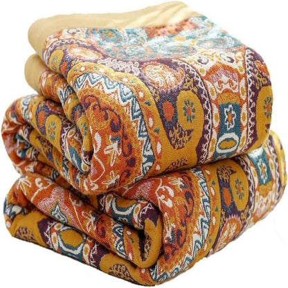 Reversible Cooling Boho Blanket for Comfortable Sleep Experience
