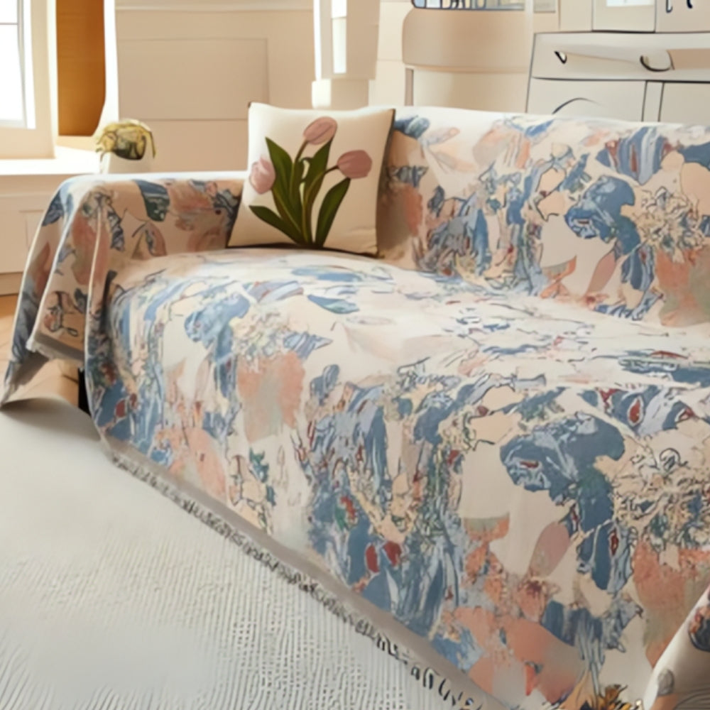Floral Reversible Sofa Cover for Stylish Home Decor-Orizon Depot