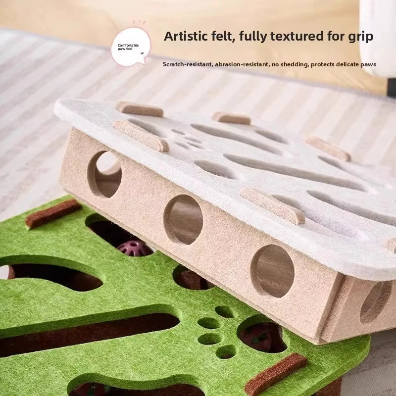 Interactive Felt Cat Puzzle Toy Box