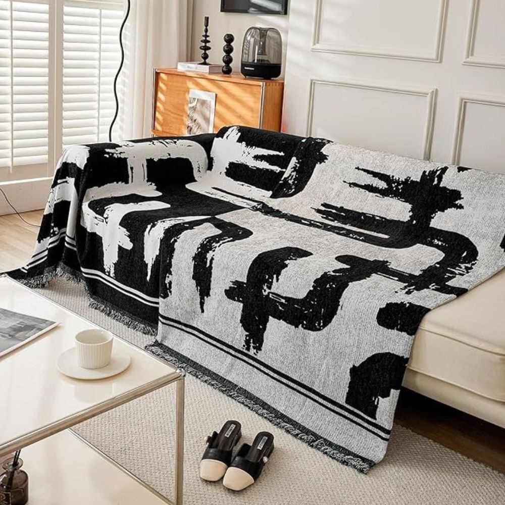 Brushstroke Art Sofa Cover - Stylish and Protective Furniture Decor-Orizon Depot