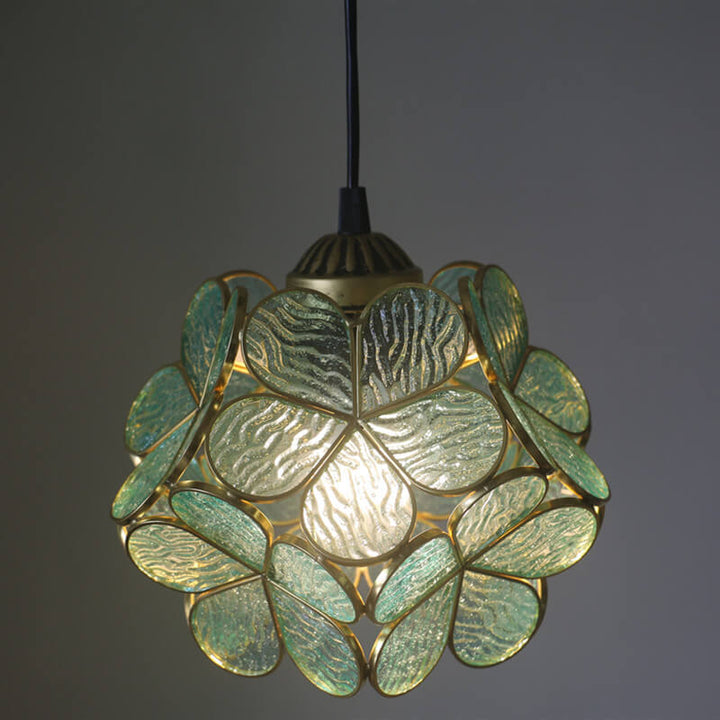 Vintage Stained Glass Flower Pendant Light-Orizon Depot