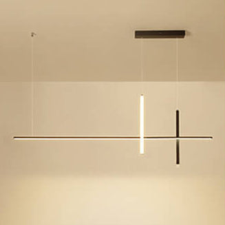Minimalist Modern Long Linear LED Chandelier-Orizon Depot