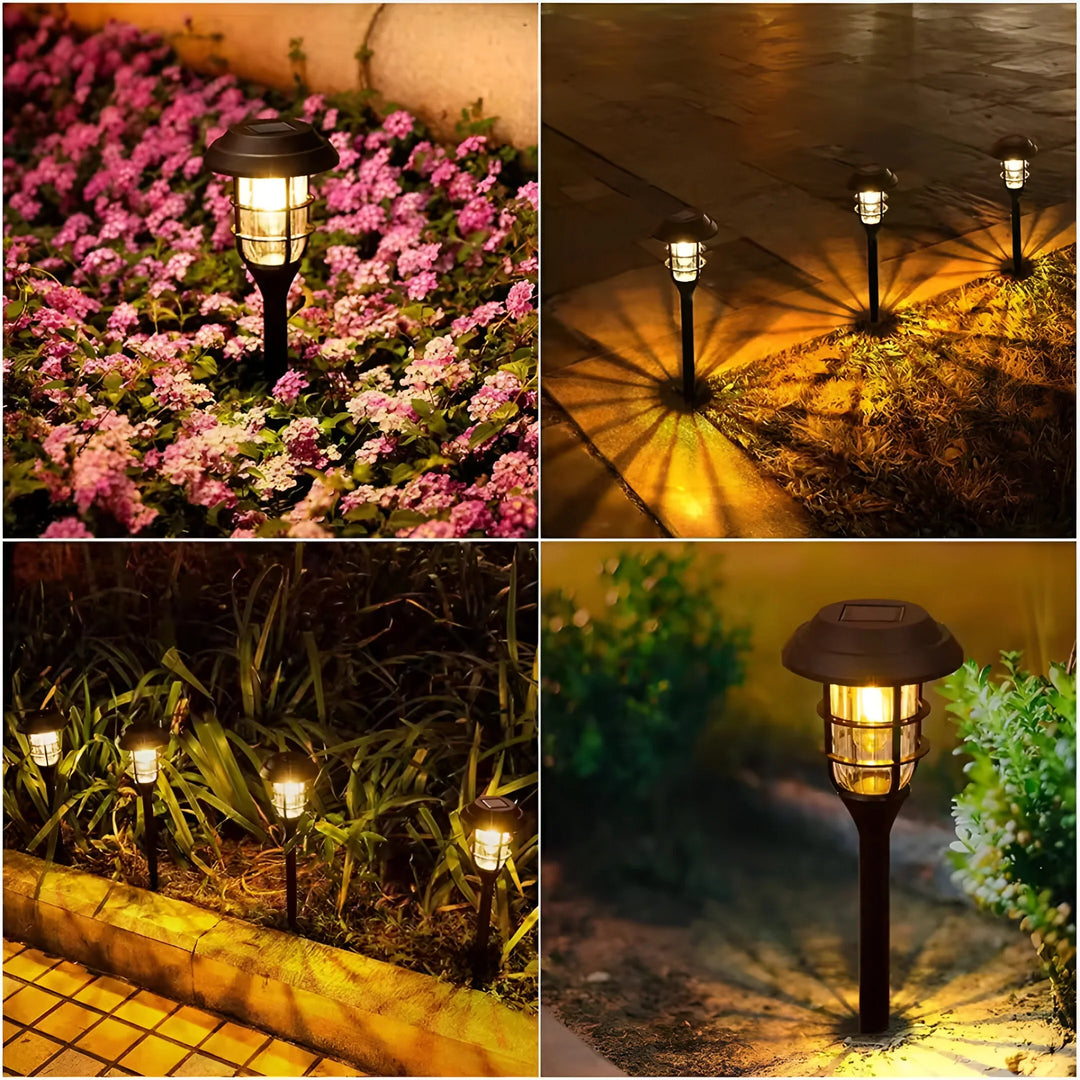 Solar Garden Light Set – 6-Pack Outdoor Solar Lanterns-Orizon Depot