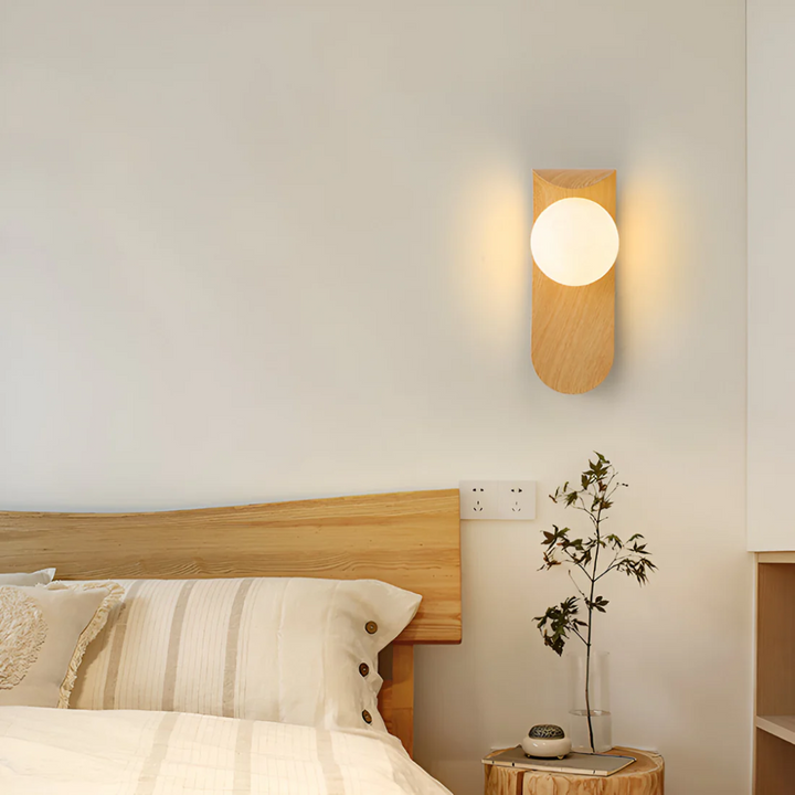 Scandinavian LED Wall Lamp | Minimalist Wooden Style