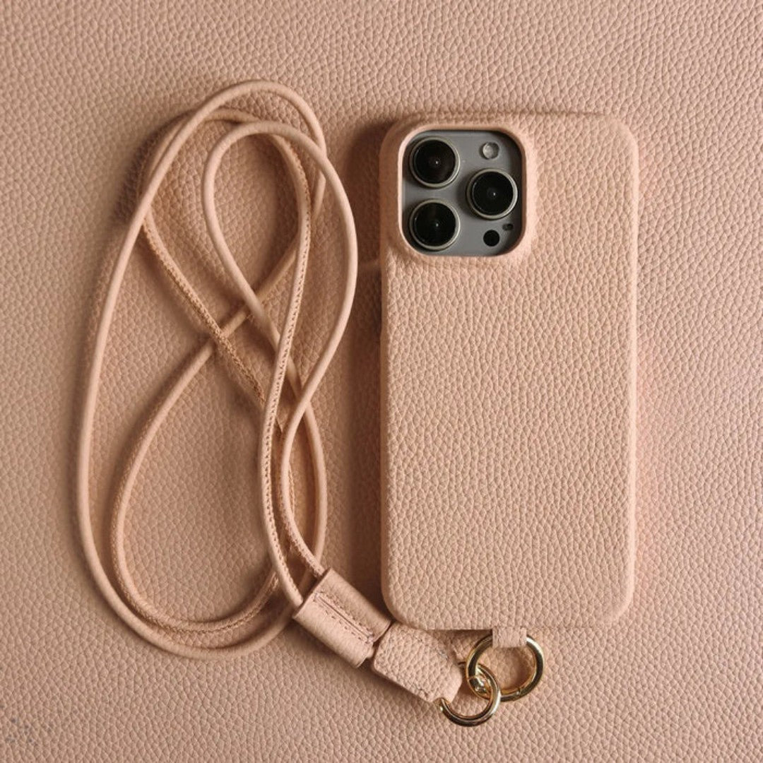 Leather Phone Case with Crossbody Strap-Orizon Depot