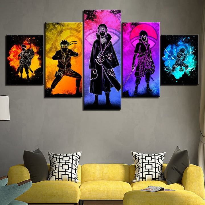 5 Piece Naruto Anime Canvas Wall Art Set for Home Decor-Orizon Depot