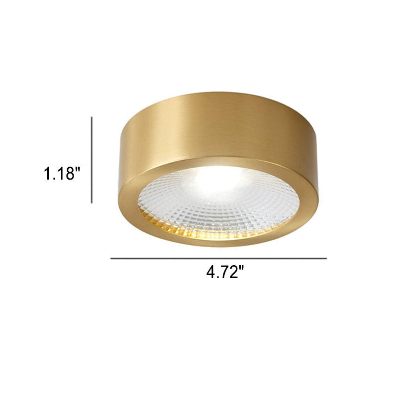 Nordic Light Luxury All Copper Ultra-thin LED Flush Mount Lamp-Orizon Depot