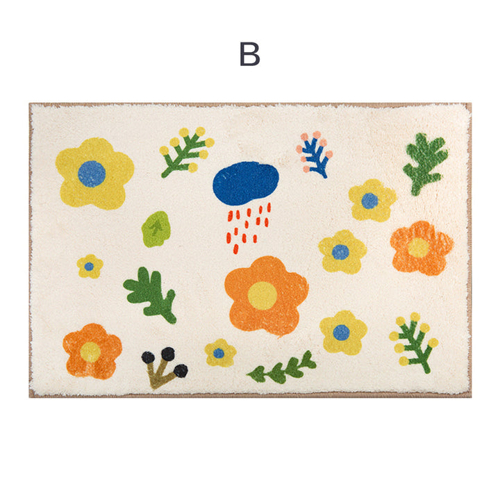 Floral Design Bath Mat for a Cozy Bathroom Decor-Orizon Depot