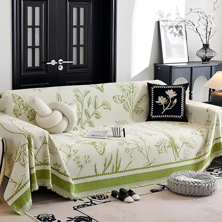 Botanical Elegance Stretch Sofa Cover for Stylish Home Decor-Orizon Depot