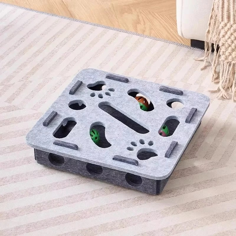 Interactive Felt Cat Puzzle Toy Box