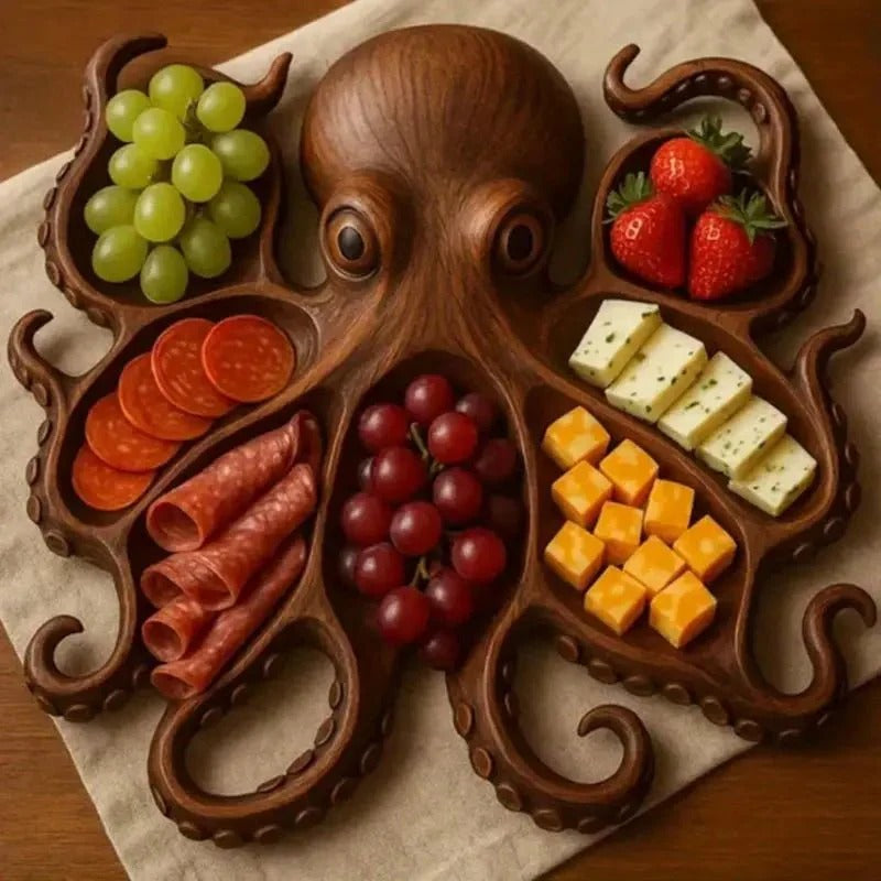 Wooden Snack Tray with Animal Design - Perfect for Entertaining