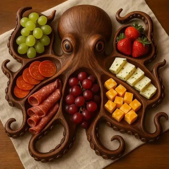 Wooden Snack Tray with Animal Design - Perfect for Entertaining