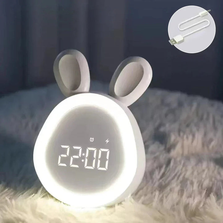 Cute Kids Alarm Clock with Night Light & Adjustable Brightness-Orizon Depot