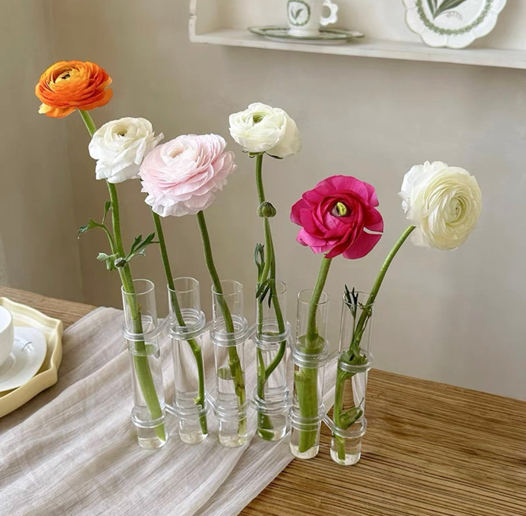 Flexible Flower Vases with Hinges | Modern Glass Tube Design-Orizon Depot