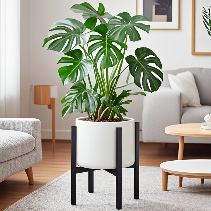 Adjustable Metal Plant Stand | Modern Indoor and Outdoor Planter Holder