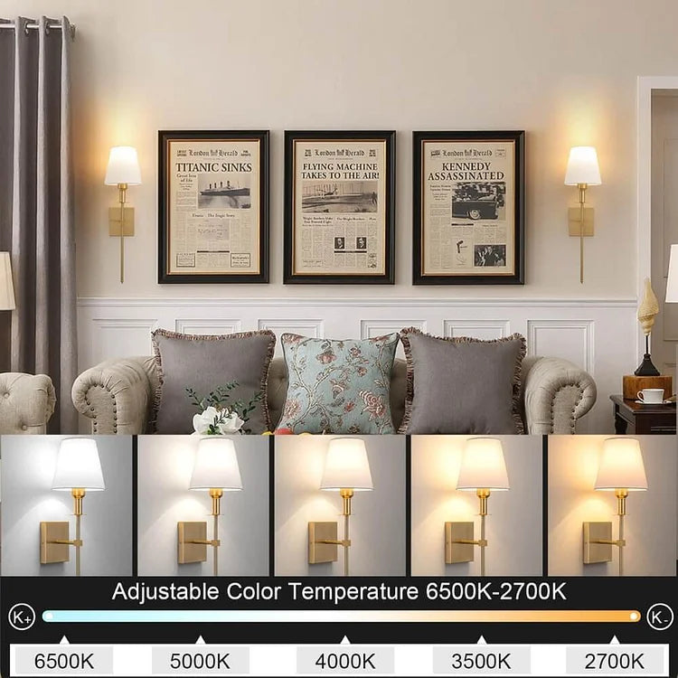 Rechargeable Wireless LED Wall Lights - Set of 2