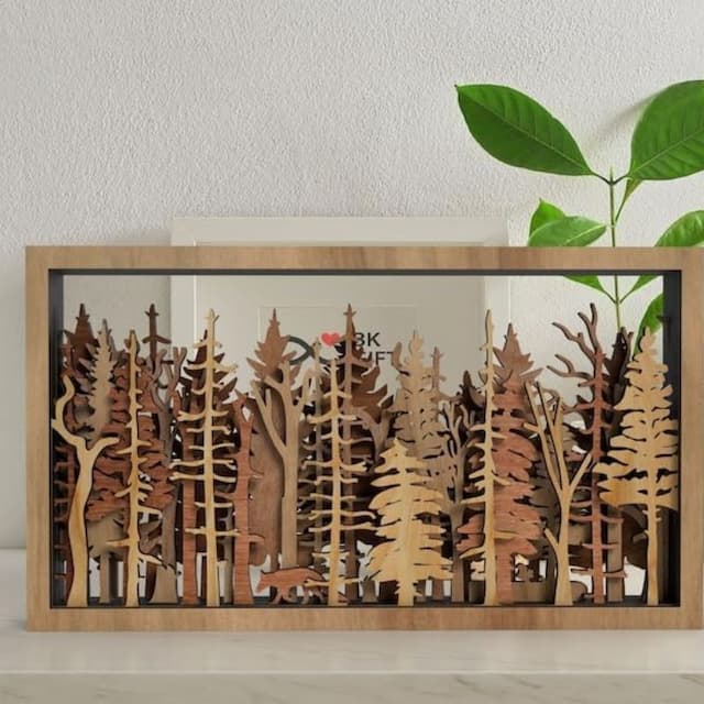 3D Wall Decor - Enchanting Forest Scene with Fox & Tree Shadow-Orizon Depot