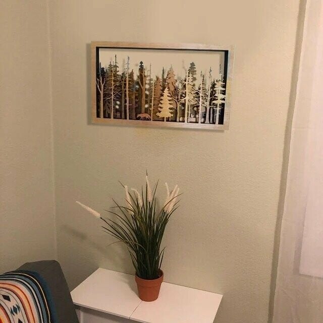 3D Wall Decor - Enchanting Forest Scene with Fox & Tree Shadow-Orizon Depot