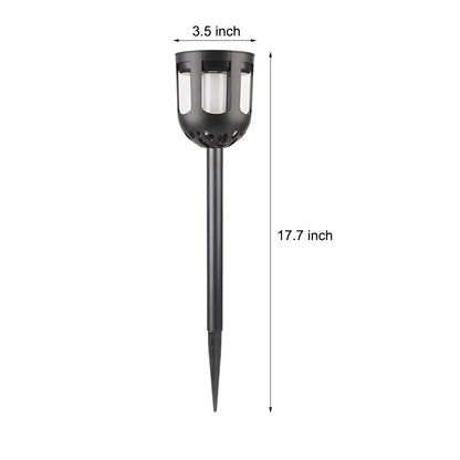 4-Pack Modern Black Solar LED Outdoor Garden Pathway Lights-Orizon Depot