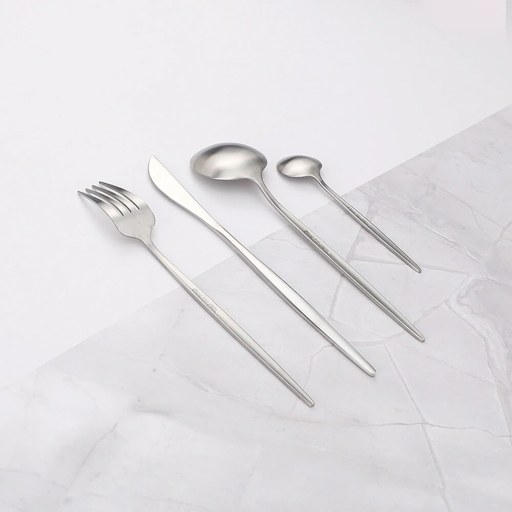 Modern Silver Cutlery Utensil Set for Elegant Dining-Orizon Depot