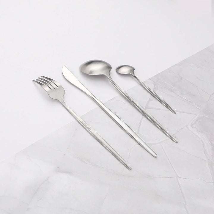 Modern Silver Cutlery Utensil Set for Elegant Dining-Orizon Depot