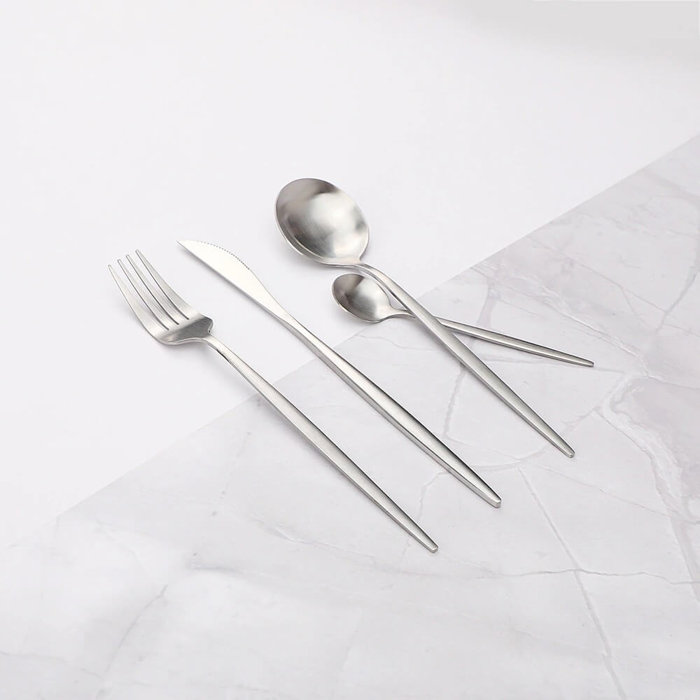 Modern Silver Cutlery Utensil Set for Elegant Dining-Orizon Depot