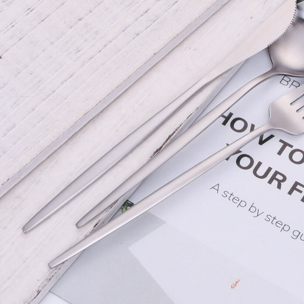 Modern Silver Cutlery Utensil Set for Elegant Dining-Orizon Depot