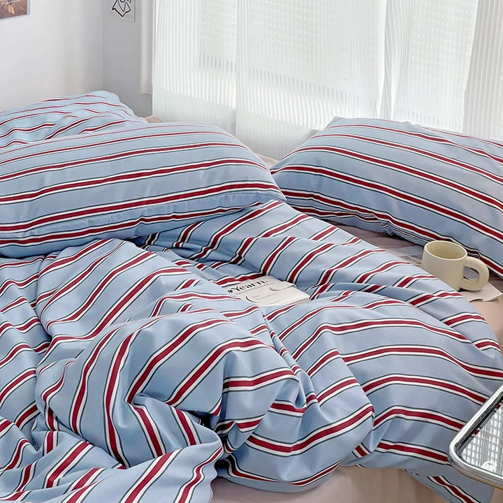 Nordic Stripes Cozy Bedding Set for Stylish Bedroom Decor-Orizon Depot