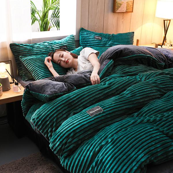 Thickened Corduroy Velvet Bedding Set for Cozy Comfort-Orizon Depot