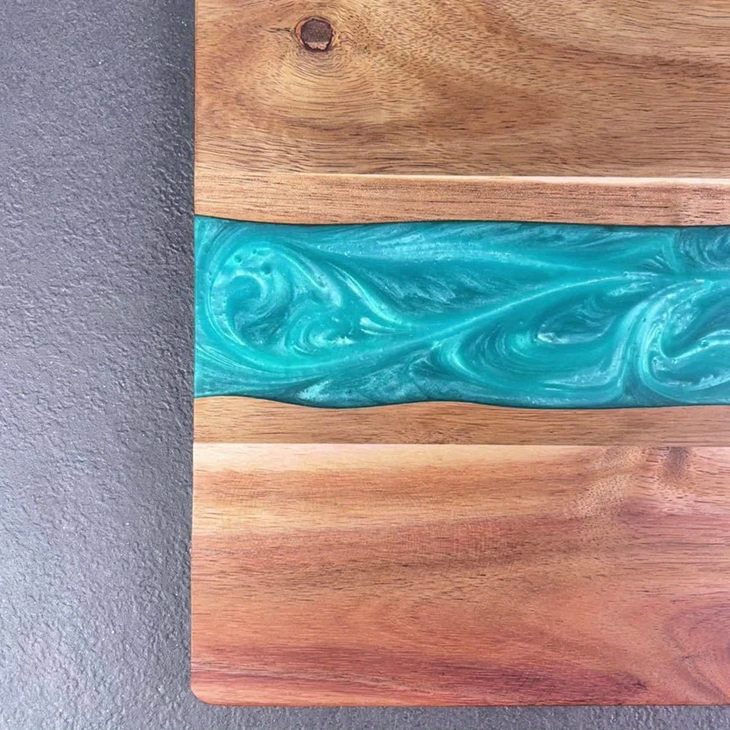 Acacia Wood Resin River Cutting Board | Charcuterie & Cheese Serving Platter-Orizon Depot