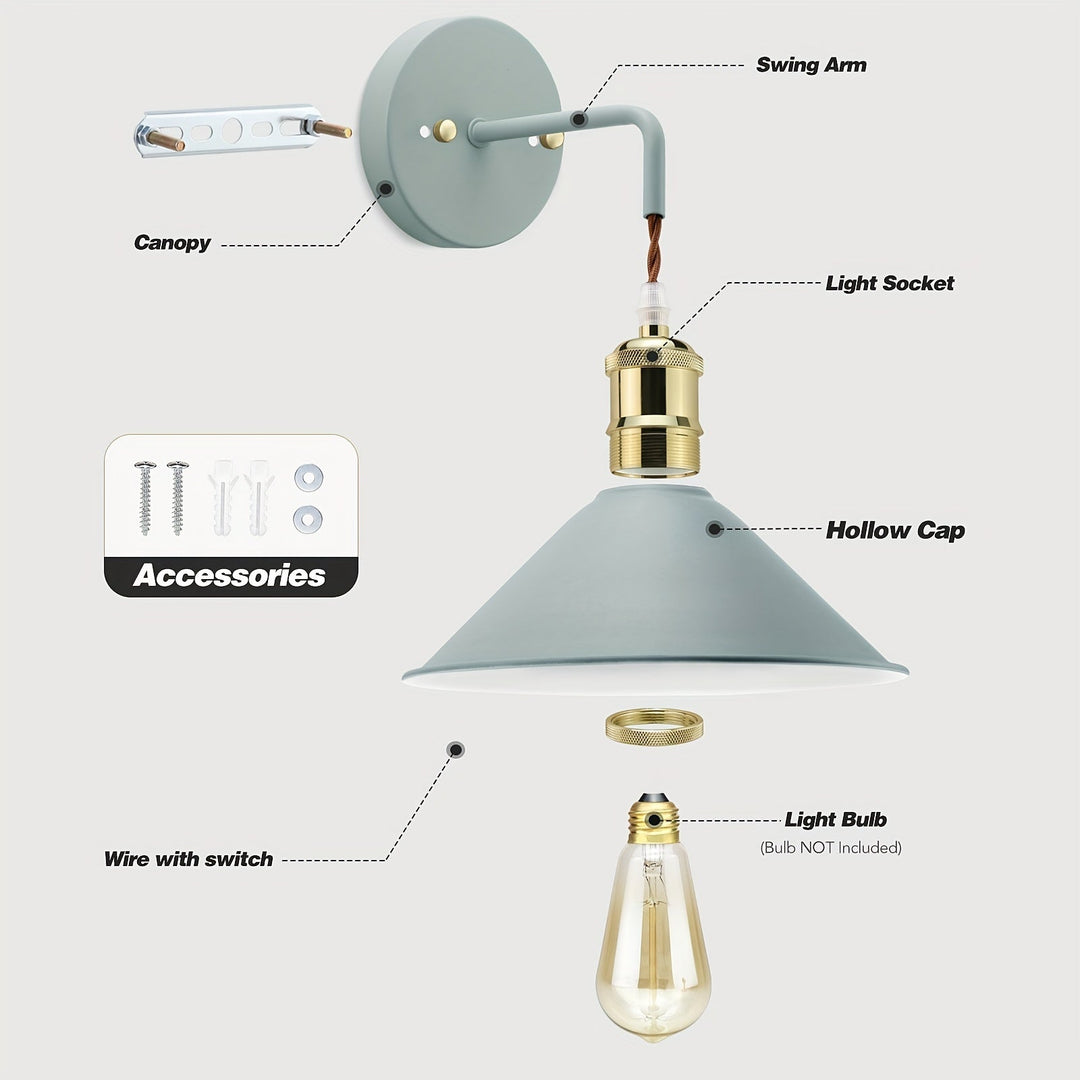 Industrial Metal Wall Sconce | Oil-Rubbed Light Fixture
