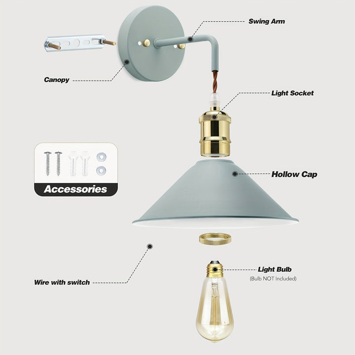 Industrial Metal Wall Sconce | Oil-Rubbed Light Fixture