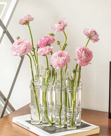 Flexible Flower Vases with Hinges | Modern Glass Tube Design-Orizon Depot