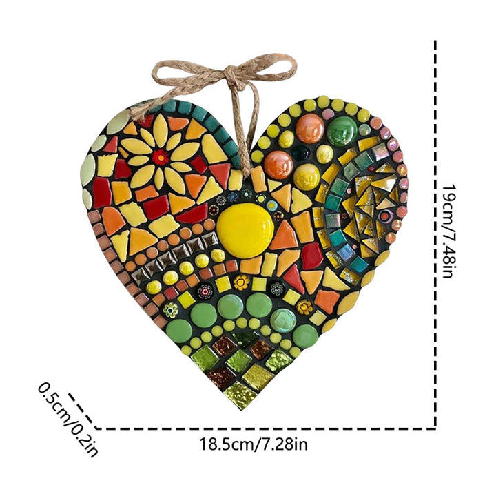 Large Garden Mosaic Heart Decoration for Outdoor Decor-Orizon Depot