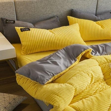 Thickened Corduroy Velvet Bedding Set for Cozy Comfort-Orizon Depot