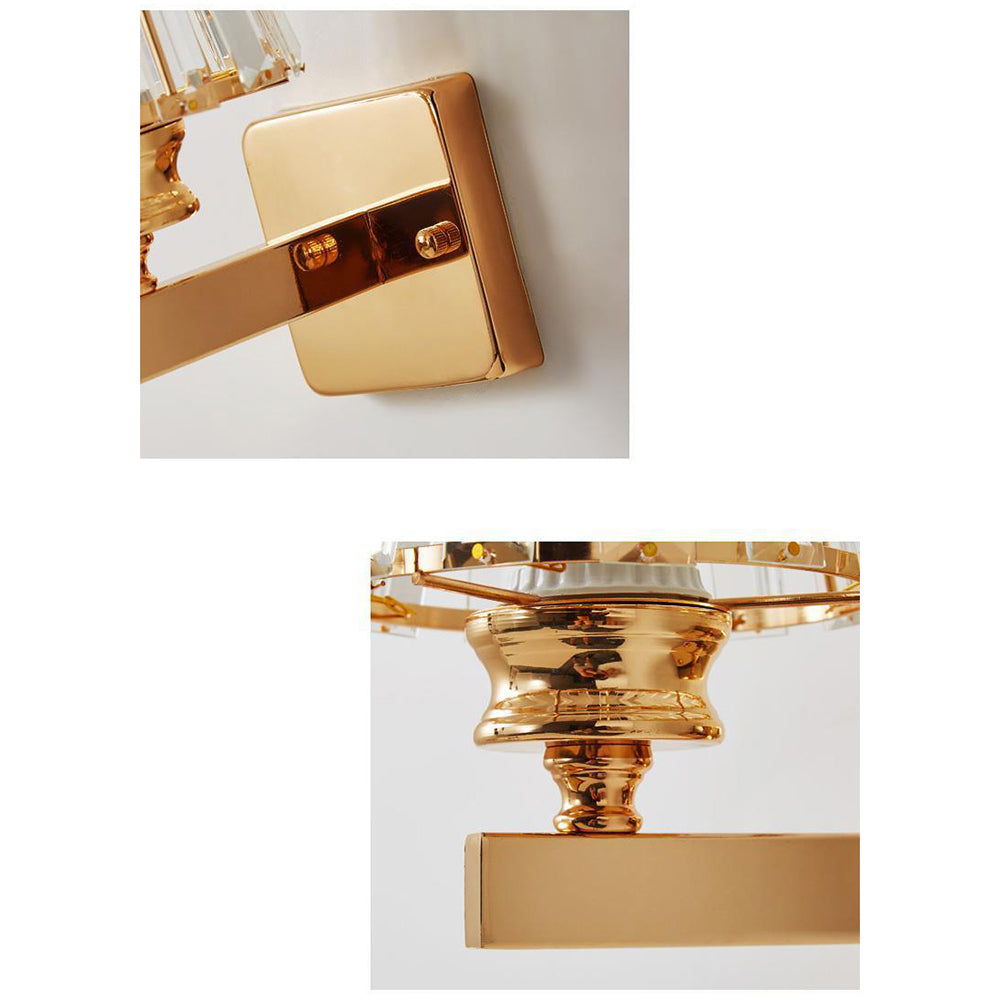 Modern Glass and Iron Wall Sconce Light Fixture