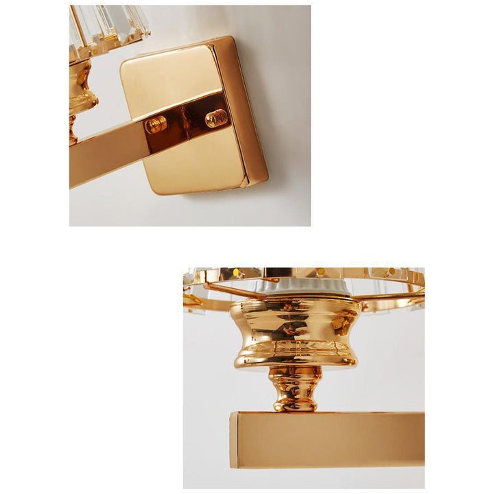 Modern Glass and Iron Wall Sconce Light Fixture