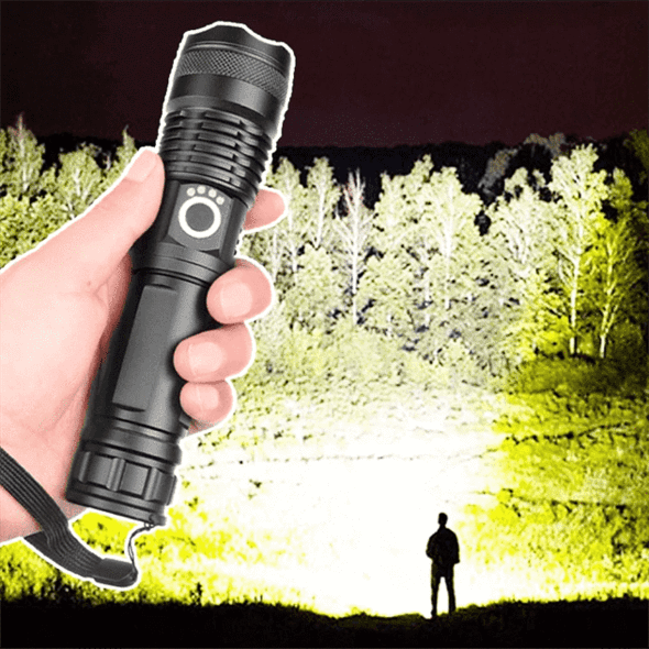 90000 Lumens XHP50.2 Ultra Bright High-Power Flashlight