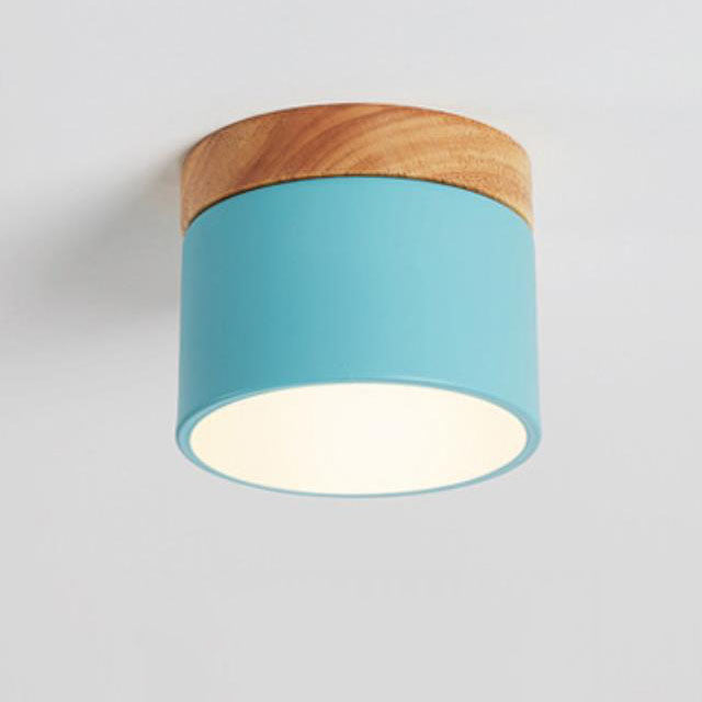 Scandinavian Minimalist Solid Color Log LED Flush Mount Ceiling Lamp-Orizon Depot