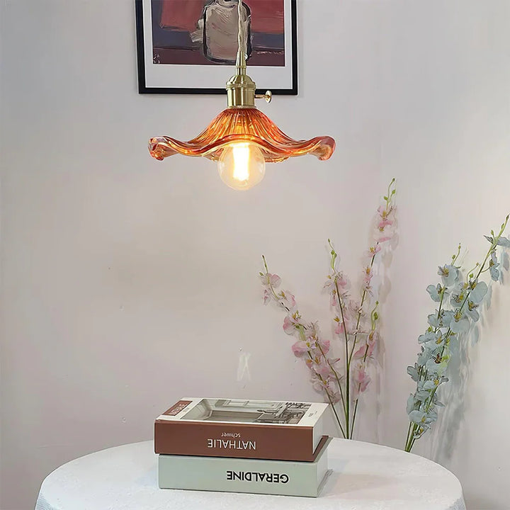 Retro Vintage Floral Hibiscus Hanging Lamp-Orizon Depot
