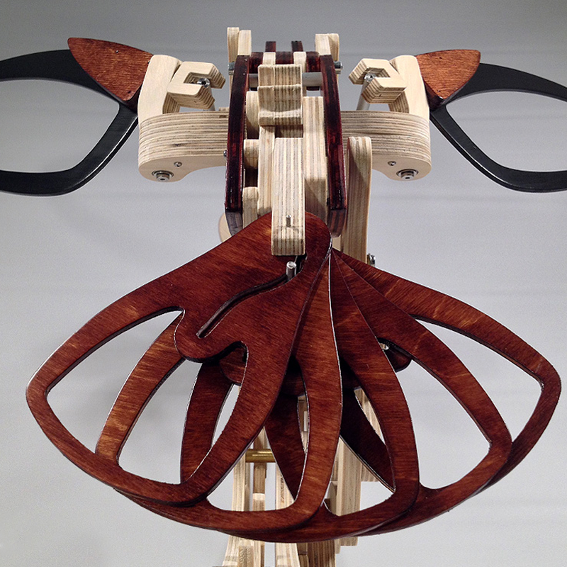 Wooden Kinetic Hummingbird Sculpture - Unique Home Decor Piece-Orizon Depot