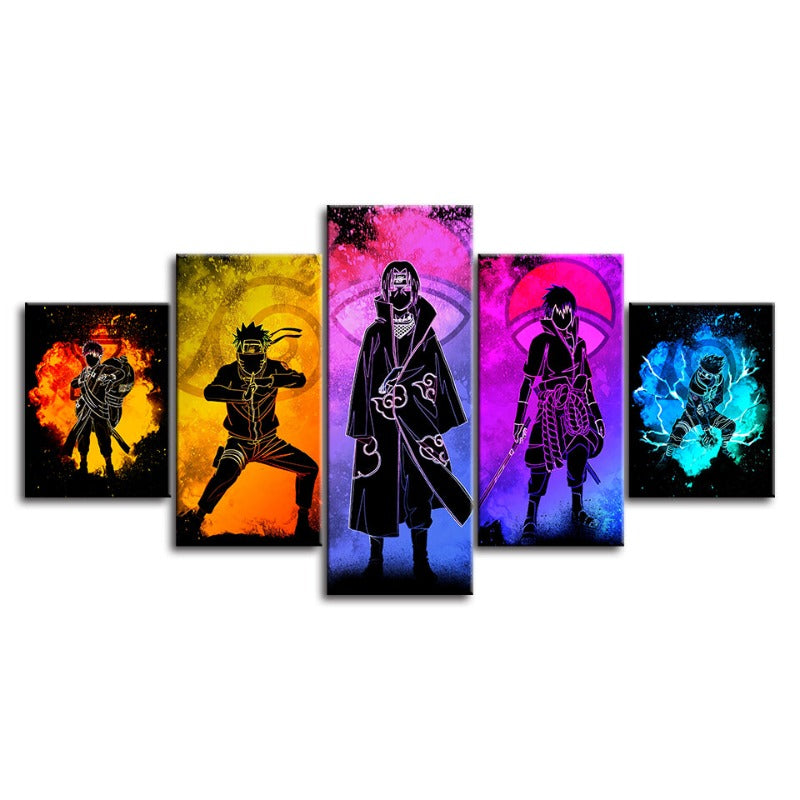 5 Piece Naruto Anime Canvas Wall Art Set for Home Decor-Orizon Depot