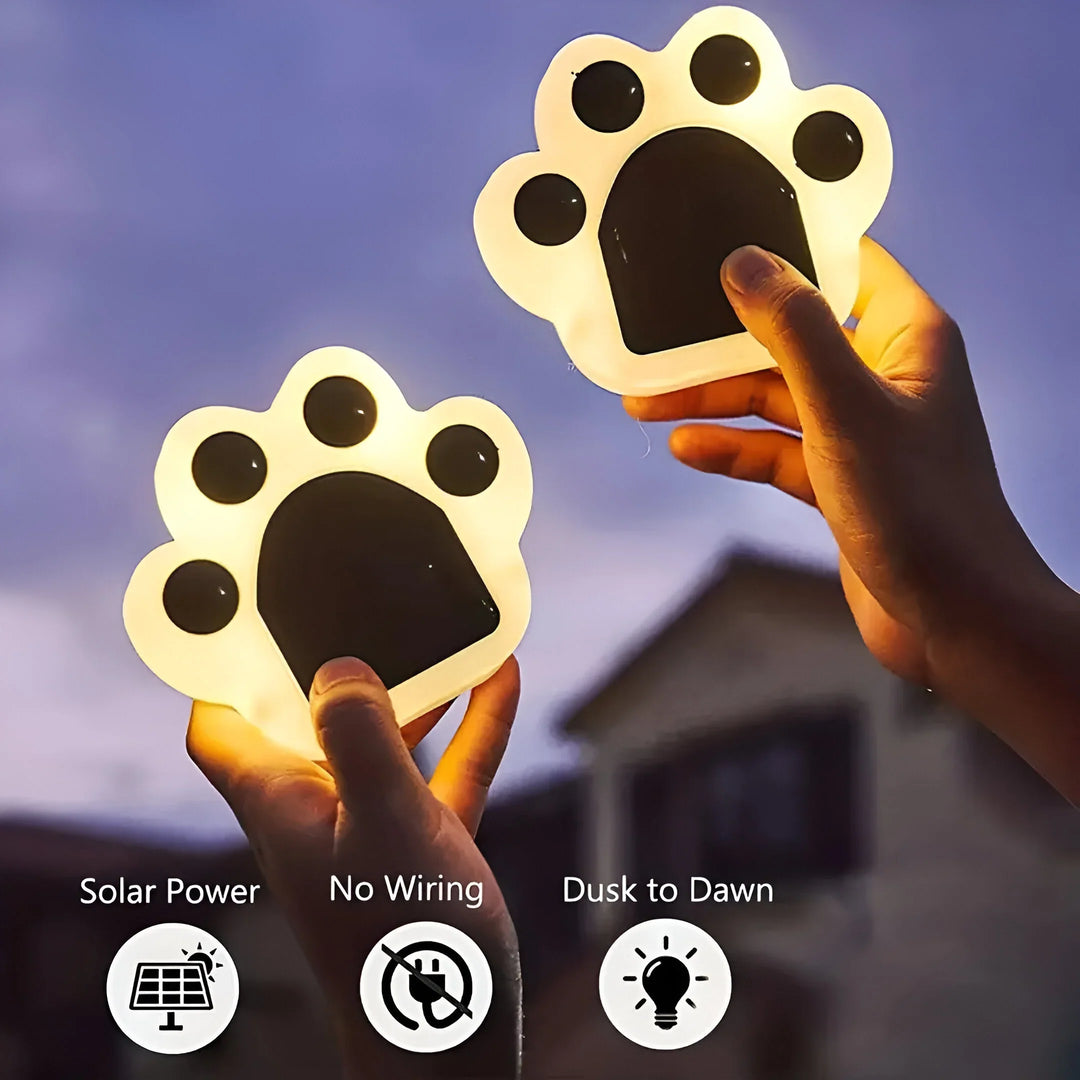 Solar Dog Paw Garden Lights for Outdoor Decor-Orizon Depot