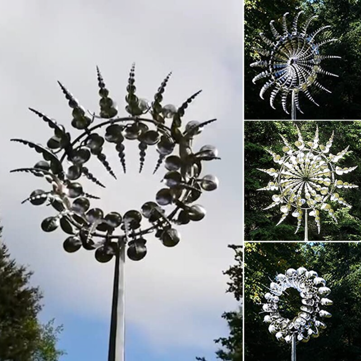 Windmill Garden Decoration - Magic Metal Outdoor Accent Piece-Orizon Depot