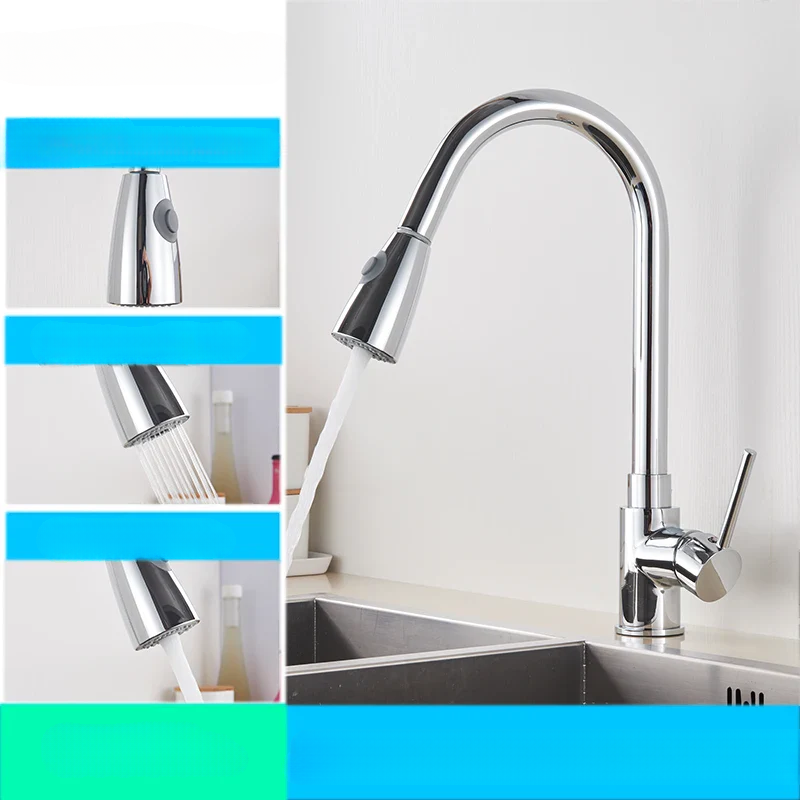 Flexible Kitchen Faucet with Stream Control-Orizon Depot